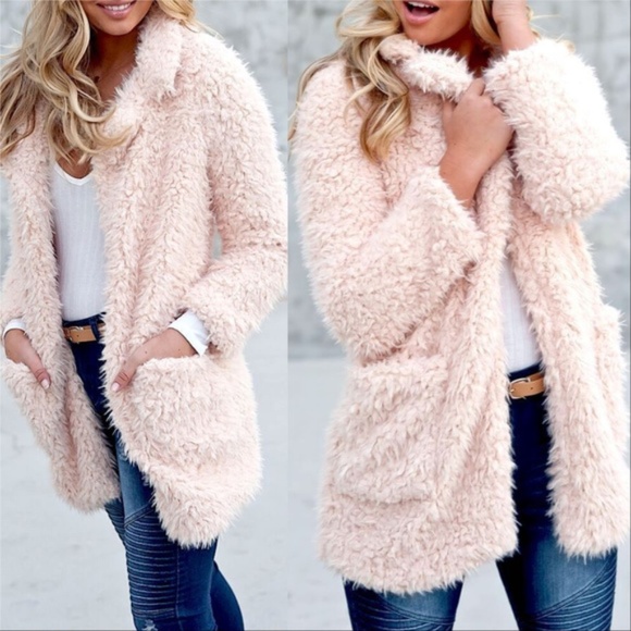 Jackets & Blazers - BLUSH SOFT FAUX FUR COAT